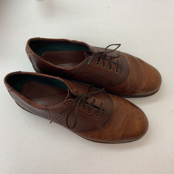 H.S. Trask Mens Leather Oxfords Brown Shoes - Picture 2 of 8